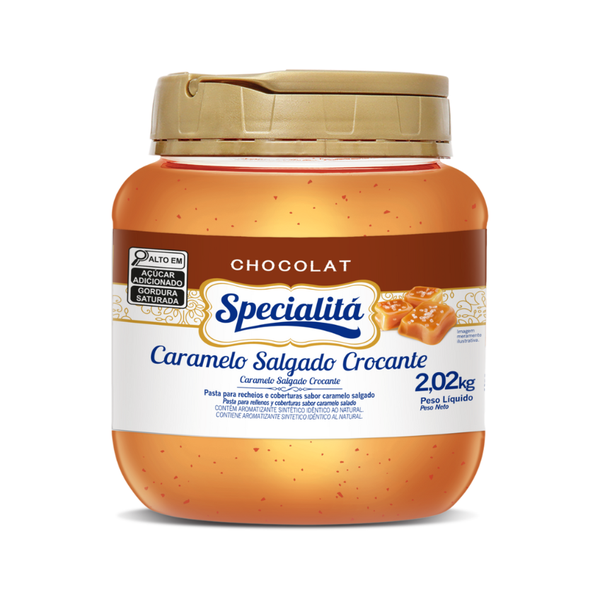 Pasta Chocolat Specialitá Caramelo Salgado Crocante 2,02kg – Davipan
