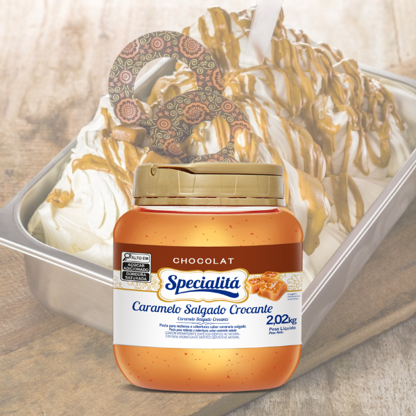 Pasta Chocolat Specialitá Caramelo Salgado Crocante 2,02kg – Davipan