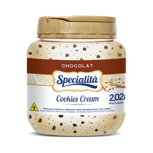 Pasta Chocolat Specialitá Cookies Cream 2,02kg – Davipan