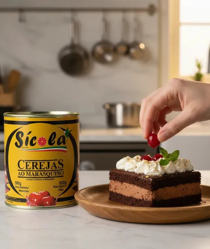 Cereja Marasquino Sem Talo Lata 500G - Sícola